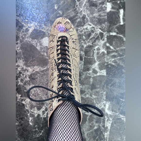 Anne Michelle Python Lace-Up Heels—Size 9 ( EU 39 ) - Picture 6 of 7
